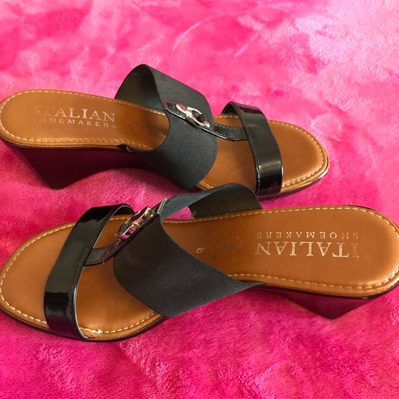 Made in Italy slip on wedge heels size 8 - Picture 3 of 5